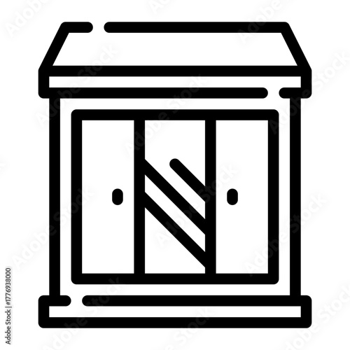 wardrobe line icon