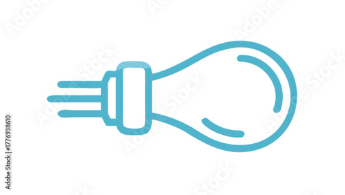 Stylized light bulb with a minimalist design
