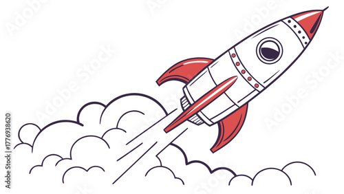 Rocket launching into space