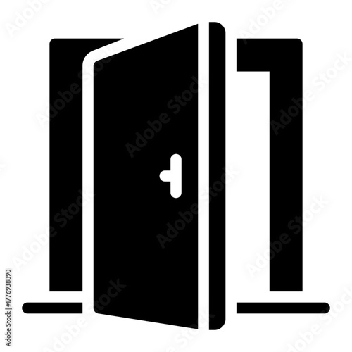 door glyph icon