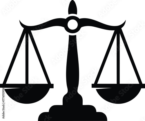 Symbol of Justice Balance Scales Representing Fairness and Law.