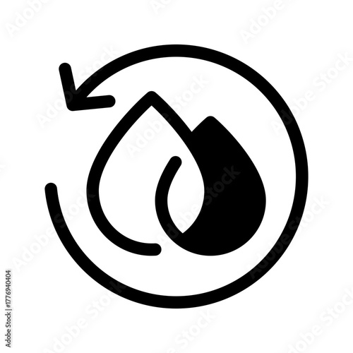 Eco Drop Icon Vector Symbol Design Illustration