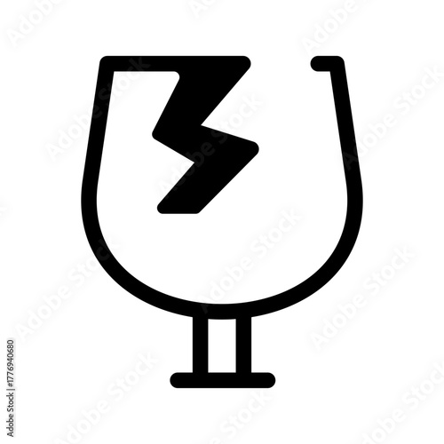 Fragile Icon Vector Symbol Design Illustration