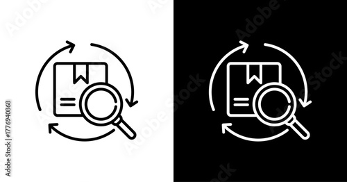 Process  White Icon Set Design