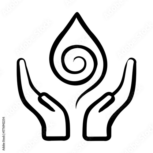 Chakra Balancing Icon - Handdrawn