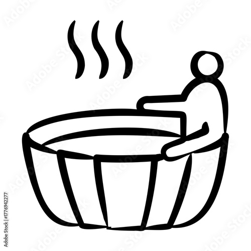 Hot Tub Icon - Handdrawn