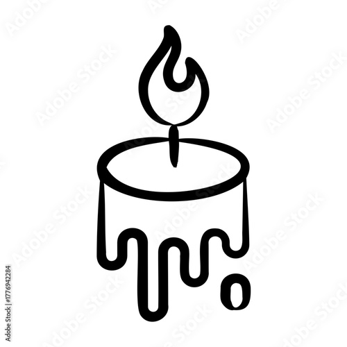 Candlelight Icon - Handdrawn
