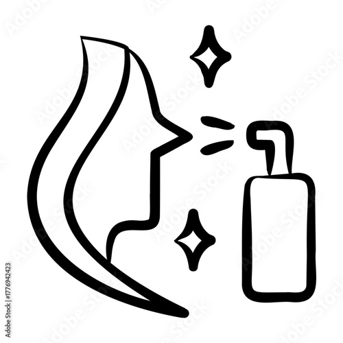 Facial Toner Icon - Handdrawn