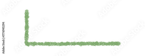 Hand drawn chalk corner border frame with a textured line and rough edge. This sketch icon brings a graphic element and font accent, ideal for subtle decoration or modern template design.