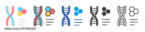 gene icon set multi style various collection
