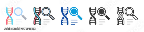 genomic icon set multi style various collection