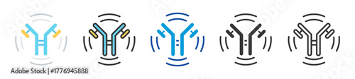 antibody icon set multi style various collection