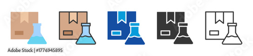 chemical product icon set multi style various collection