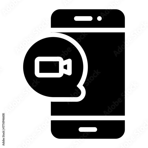 video call glyph icon