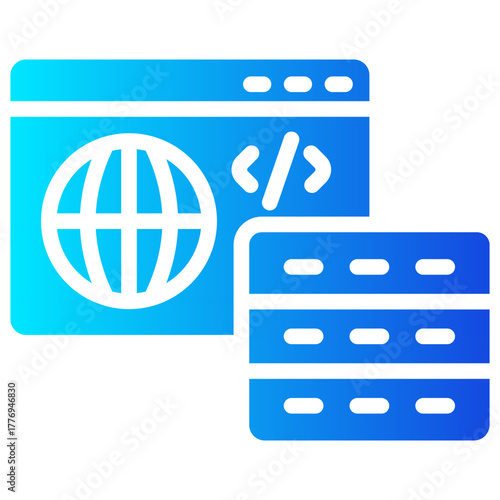 web hosting gradient fill icon