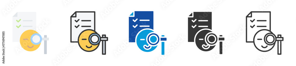 Obraz premium vision test icon set multi style various collection