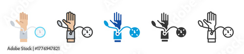 blood pressure icon set multi style various collection