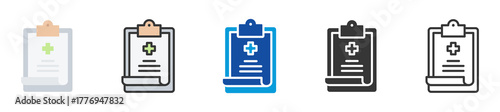 medical history icon set multi style various collection