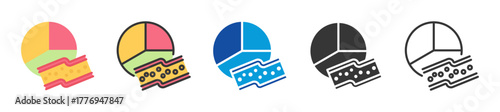 lipid profile icon set multi style various collection