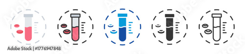 fecal occult blood tests icon set multi style various collection