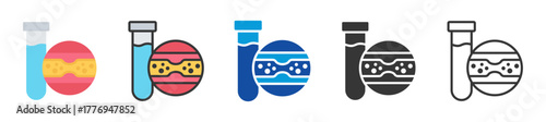 cholesterol tests icon set multi style various collection
