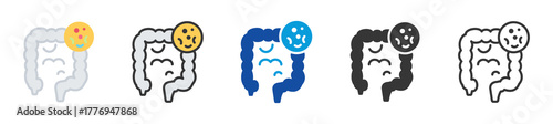colonoscopy icon set multi style various collection