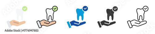 oral health assessment icon set multi style various collection