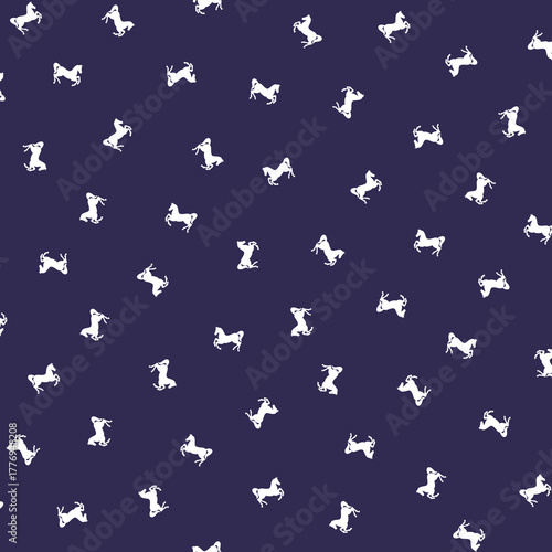 Simple and beautiful horse silhouette textile pattern,