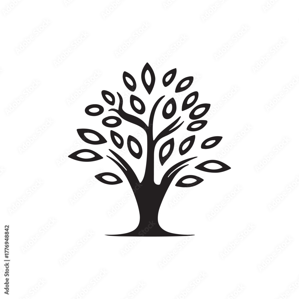 Fototapeta premium tree silhouette vector illustration 