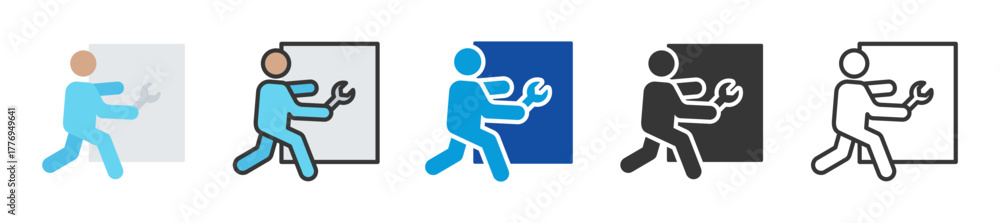 Obraz premium installation icon set multi style various collection