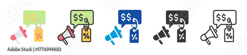 promotion icon set multi style various collection