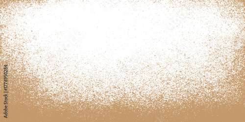 Textured grunge background with gold beer bubbles, water drops, and brown foam pattern on old glass