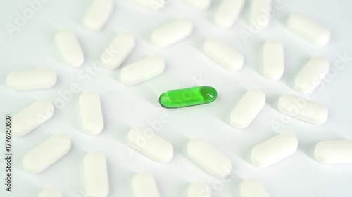 Medicine pill dan drugs capsules, vitamin food supplements medical pills