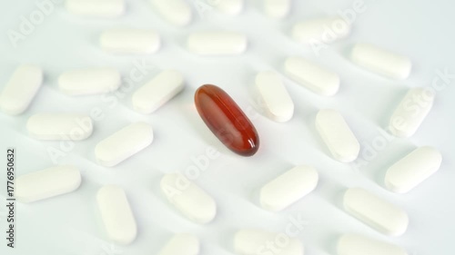 Medicine pill dan drugs capsules, vitamin food supplements medical pills