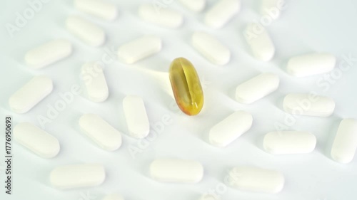 Medicine pill dan drugs capsules, vitamin food supplements medical pills