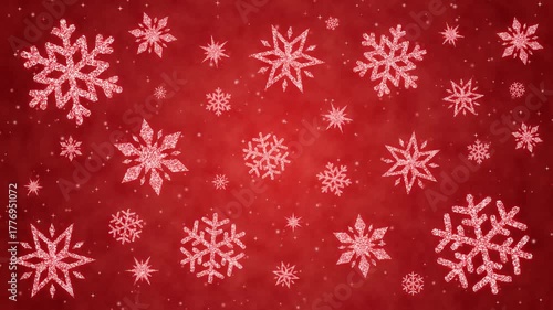 Wallpaper Mural Christmas sparkling floating snow wallpaper animation background (Red) Torontodigital.ca