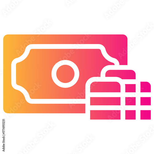 money gradient fill icon