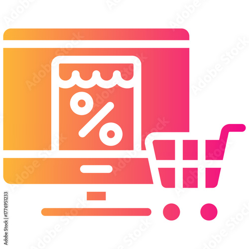 online store gradient fill icon
