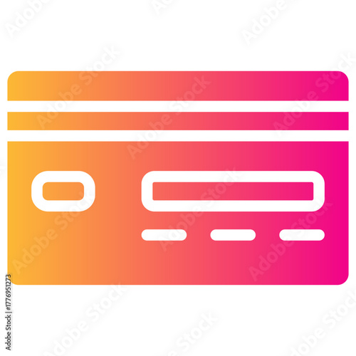 credit card gradient fill icon