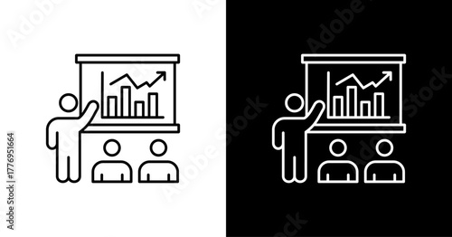 Networking Event  White Icon Set Design