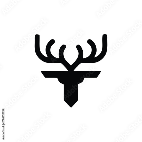 Deer head antlers animal icon