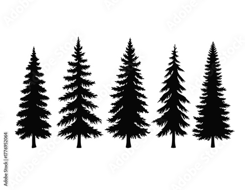 Minimalist flat vector tree illustration showing simple geometric shapes and clean design. Perfect for eco-themed designs, nature backgrounds, green environment campaigns, forest logos, and educationa