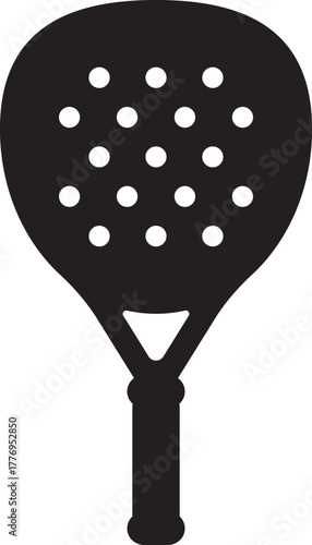 Minimalist Padel Racket Vector Icon