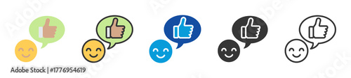 satisfaction icon set multi style various collection