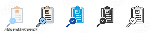 inspection icon set multi style various collection