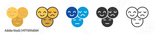 emotion icon set multi style various collection