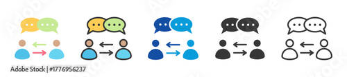 interpersonal relationship icon set multi style various collection