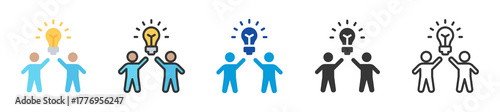 teamwork icon set multi style various collection
