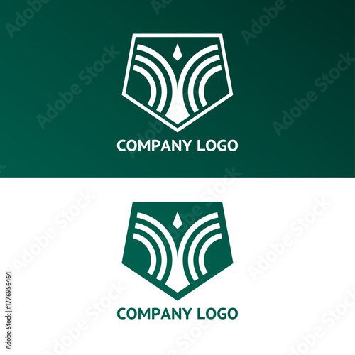 Modern Green Abstract Company Logo Design