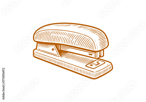 Stapler hand drawn simple  vector illustration